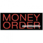 Money Order Neon Sign (13" x 32" x 3")