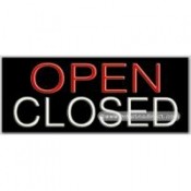 Open Closed Neon Sign (13" x 32" x 3")