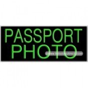 passport Photo Neon Sign (13" x 32" x 3")