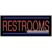Restrooms Neon Sign (13" x 32" x 3")