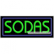 Sodas Neon Sign (13" x 32" x 3")