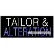 Tailor & Alteration Neon Sign (13" x 32" x 3")