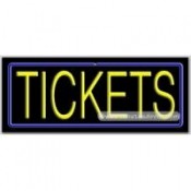 Tickets  Neon Sign (13" x 32" x 3")