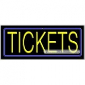 Tickets  Neon Sign (13" x 32" x 3")