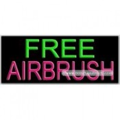 Free Airbrush Neon Sign (13" x 32" x 3")