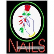 Nails Neon Sign (24" x 31" x 3")