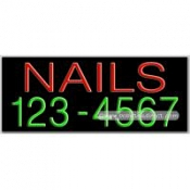 Nails (telephone #) Neon Sign (13