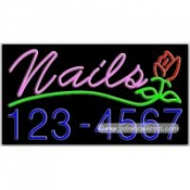 Nails (telephone #) Neon Sign (20