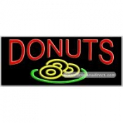 Donut: Red & Logo Neon Sign (13