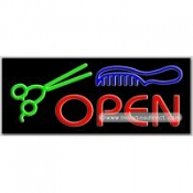 Open (scissor, comb) Neon Sign (13