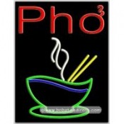 Pho (bowl) Neon Sign (24" x 31" x 3")