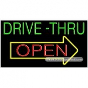 Drive-Thru Open Neon Sign (20" x 37" x 3")