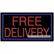 Free Delivery Neon Sign (20" x 37" x 3")