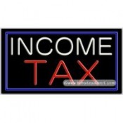 Income Tax Neon Sign (20" x 37" x 3")