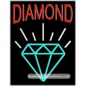 Diamond Neon Sign (24" x 31" x 3")