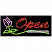Open (rose) Neon Sign (13