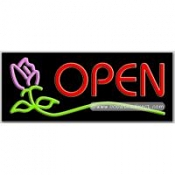 Open (rose) Neon Sign (13