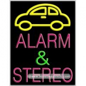 Alarm & Stereo Neon Sign (24