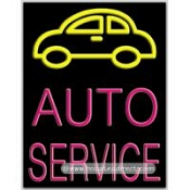 Auto Service Neon Sign (24" x 31" x 3")