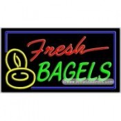 Fresh Bagels Neon Sign (20" x 37" x 3")