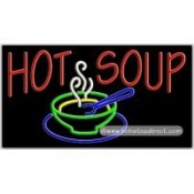 Hot Soup Neon Sign (20" x 37" x 3")