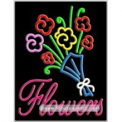 Flowers (vertical) Neon Sign (24