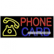 Phone Card Neon Sign (13" x 32" x 3")