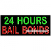 24 Hours Bail Bonds Neon Sign (13