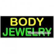 Body Jewelry Neon Sign (13" x 32" x 3")