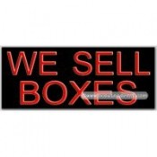 We Sell Boxes Neon Sign (13" x 32" x 3")