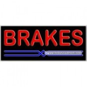 Brakes Neon Sign (13" x 32" x 3")
