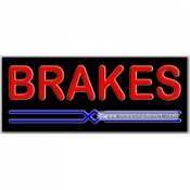 Brakes Neon Sign (13" x 32" x 3")