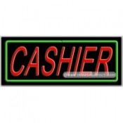 Cashier Neon Sign (13" x 32" x 3")