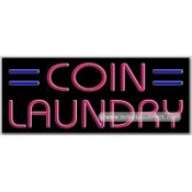 Coin Laundry Neon Sign (13" x 32" x 3")