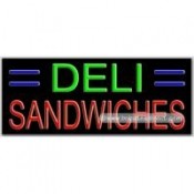 Deli Sandwiches Neon Sign (13" x 32" x 3")
