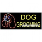 Dog Grooming Neon Sign (13" x 32" x 3")