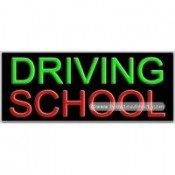 Driving School Neon Sign (13" x 32" x 3")
