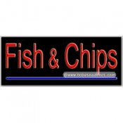 Fish & Chips Neon Sign (13" x 32" x 3")