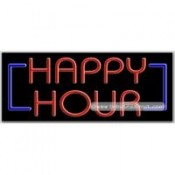 Happy Hour Neon Sign (13" x 32" x 3")