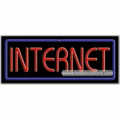 Internet Neon Sign (13" x 32" x 3")