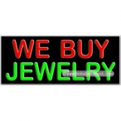 We Buy Jewelry Neon Sign (13" x 32" x 3")