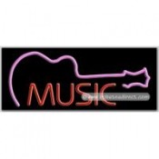 Music Neon Sign (13" x 32" x 3")