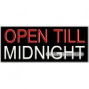 Open Till Midnight Neon Sign (13" x 32" x 3")