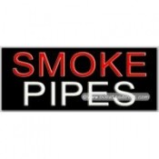 Smoke Pipes Neon Sign (13" x 32" x 3")