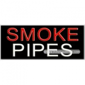 Smoke Pipes Neon Sign (13" x 32" x 3")