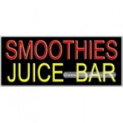 Smoothies Juice Bar Neon Sign (13" x 32" x 3")