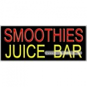 Smoothies Juice Bar Neon Sign (13" x 32" x 3")