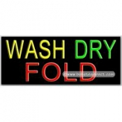 Wash Dry Fold Neon Sign (13" x 32" x 3")