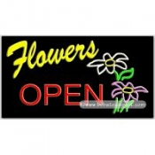 Flowers Open Neon Sign (20