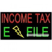 Income Tax E File Neon Sign (20